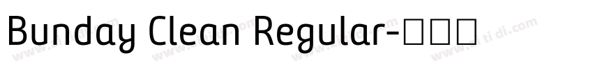 Bunday Clean Regular字体转换